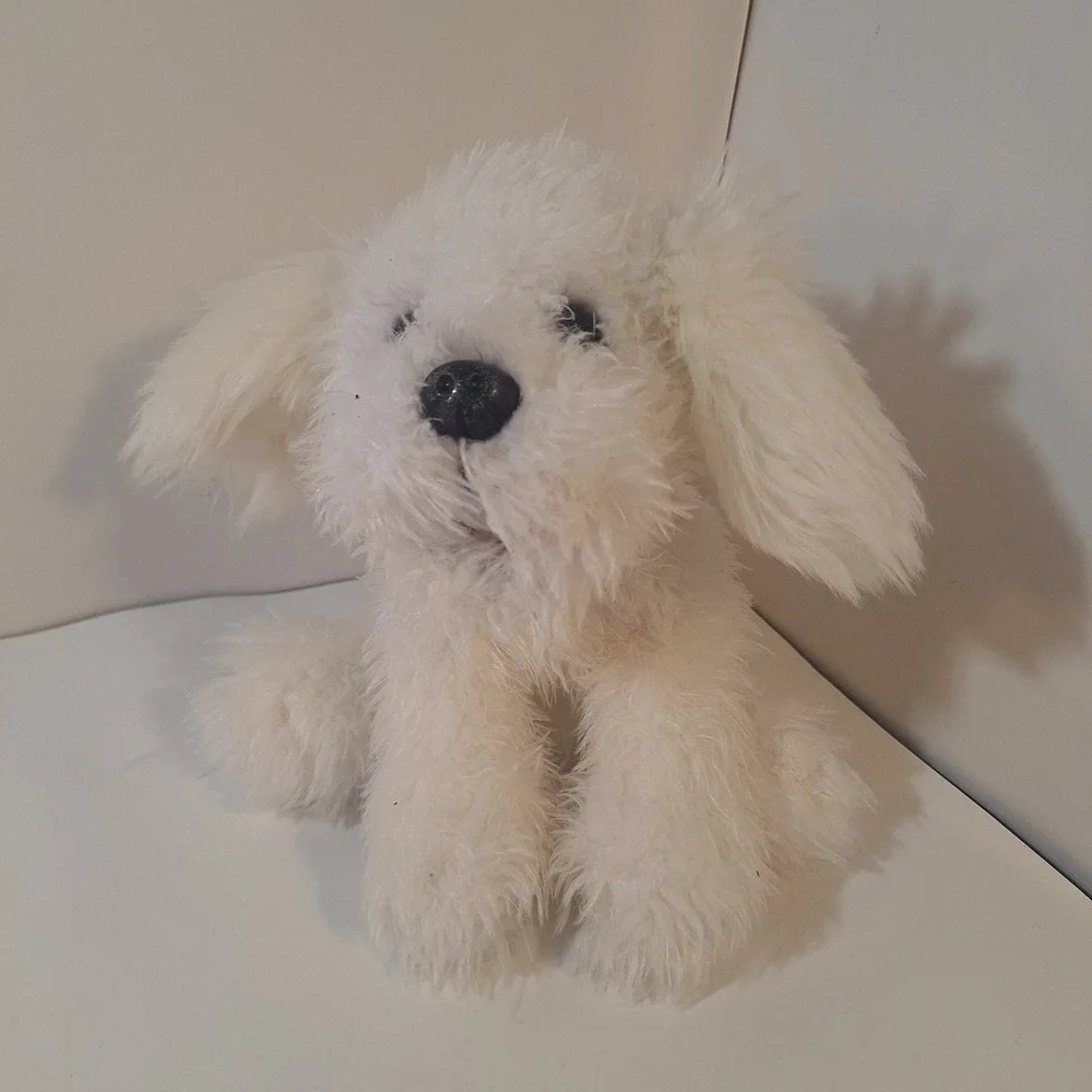 Gund Georgie Puppy Dog White ShaggyPlush Stuffed Animal 12